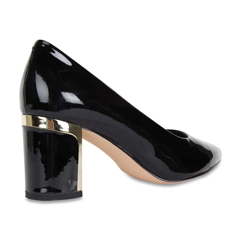 Bonnie Heel in Black Patent