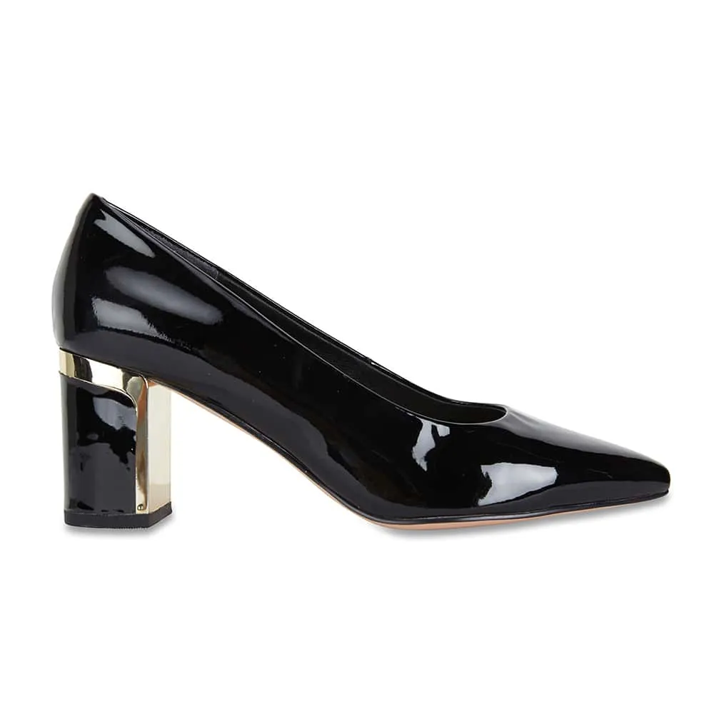 Bonnie Heel in Black Patent