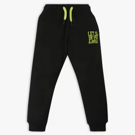 Boy's Regular Fit Solid Mid Rise Trackpants