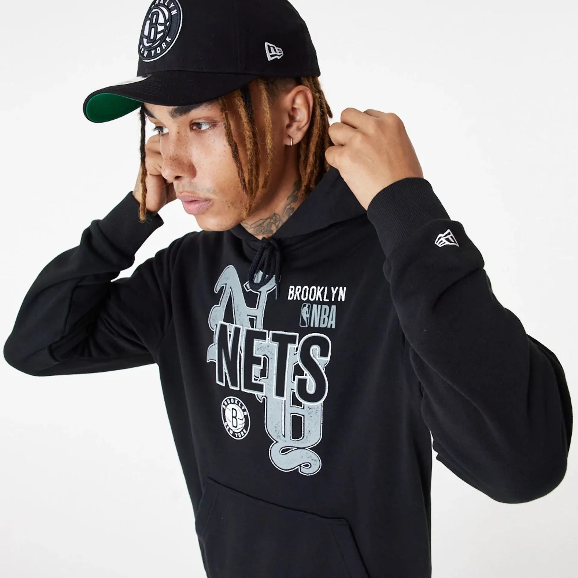 Brooklyn Nets NBA Team Graphic Black Pullover Hoodie