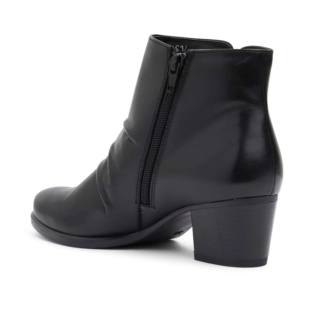 Cagney Boot in Black Leather