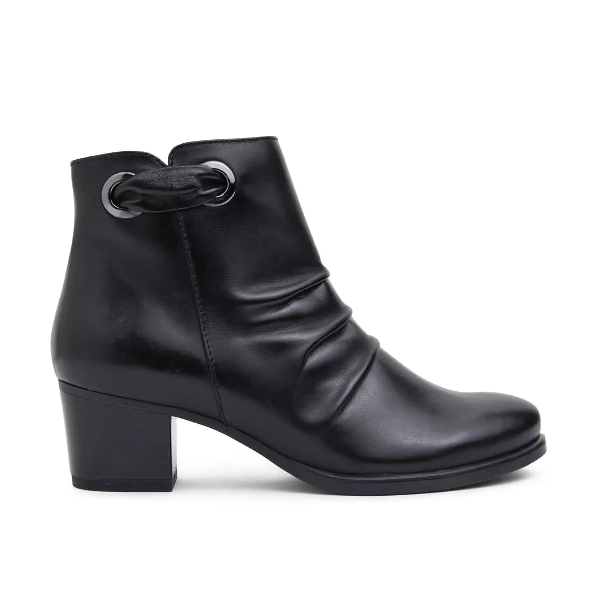 Cagney Boot in Black Leather