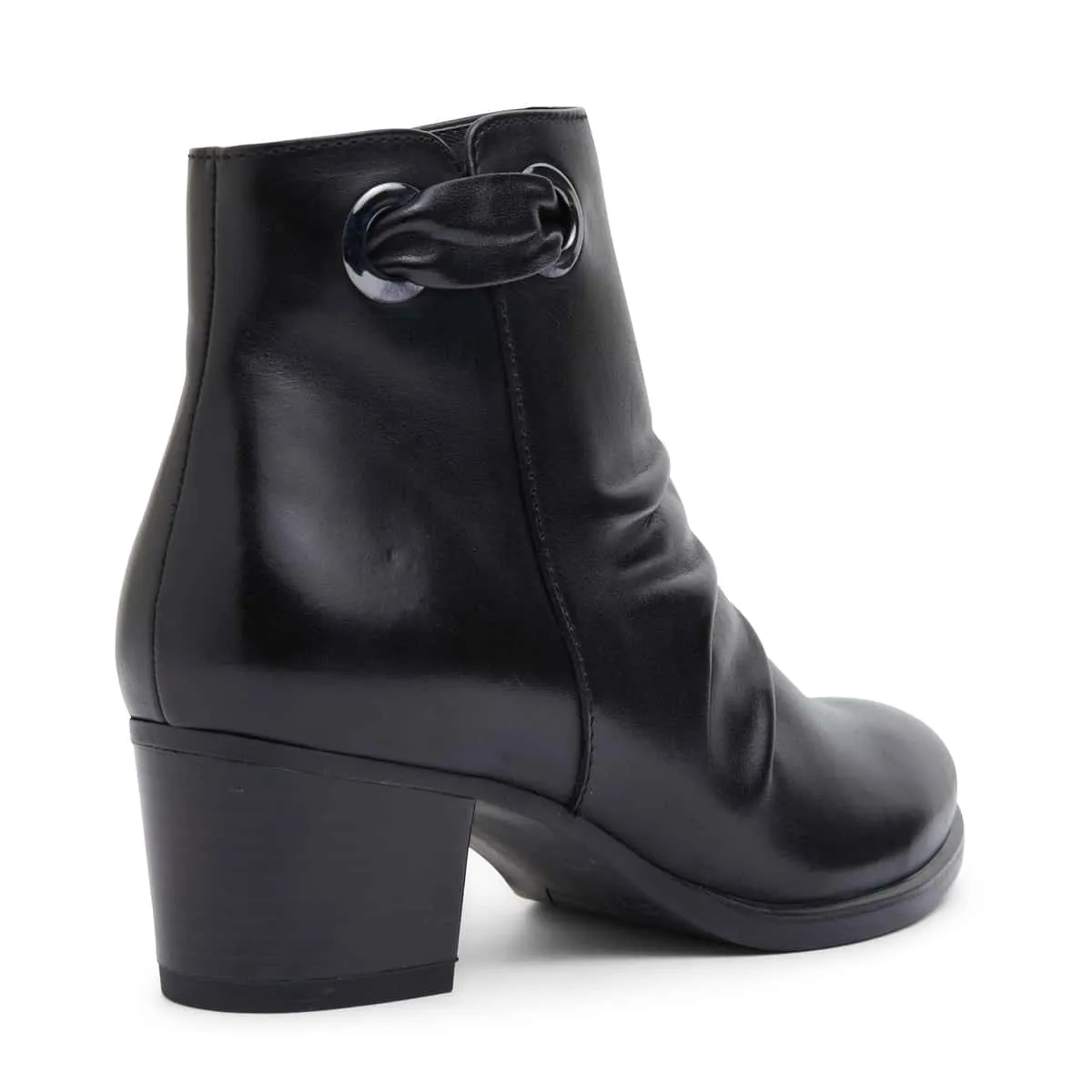 Cagney Boot in Black Leather