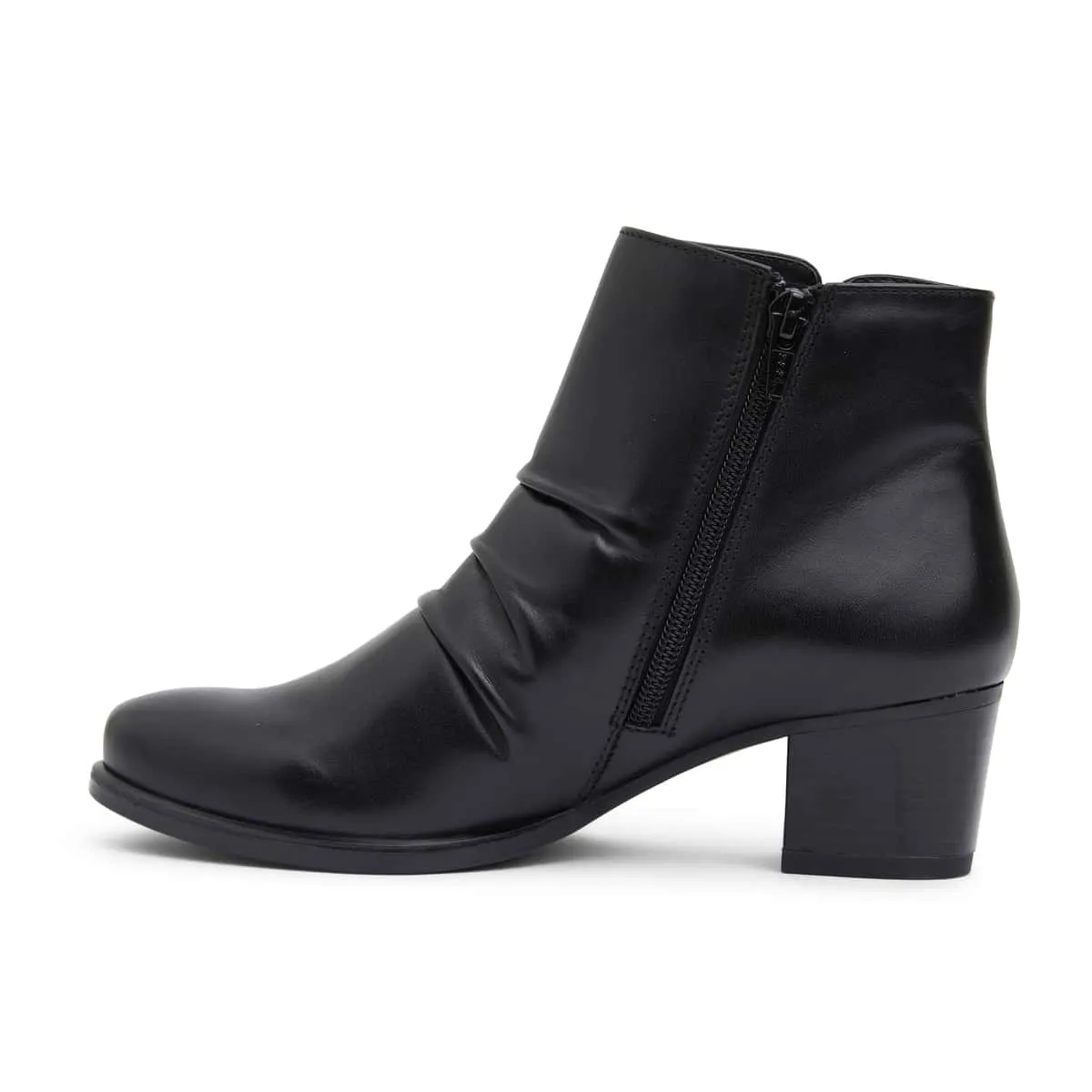 Cagney Boot in Black Leather