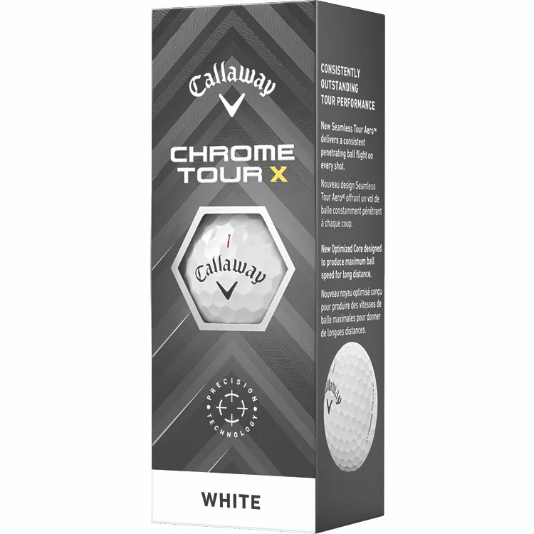 Callaway - Custom Chrome Tour X White Box Dozen