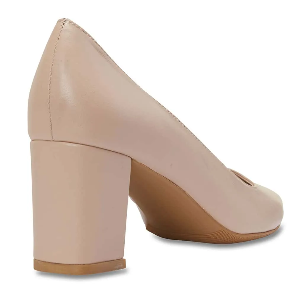 Camilla Heel in Nude Leather