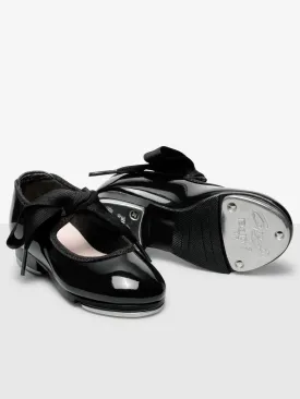 CAPEZIO N625C BLACK PATENT JR TYETTE TAP SHOE