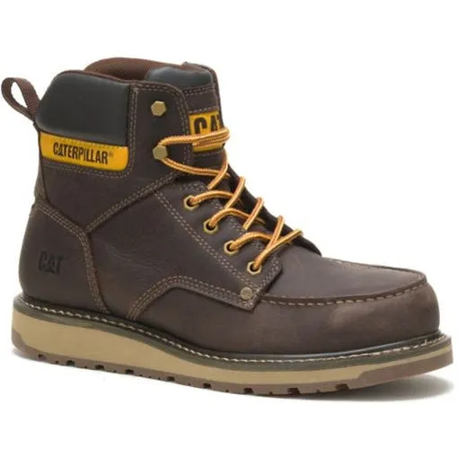 CAT Men's Calibrate Steel Toe Work Boot - Leather Brown - P91418