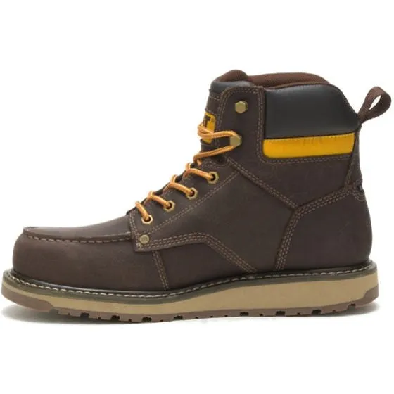 CAT Men's Calibrate Steel Toe Work Boot - Leather Brown - P91418