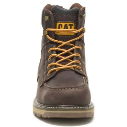 CAT Men's Calibrate Steel Toe Work Boot - Leather Brown - P91418