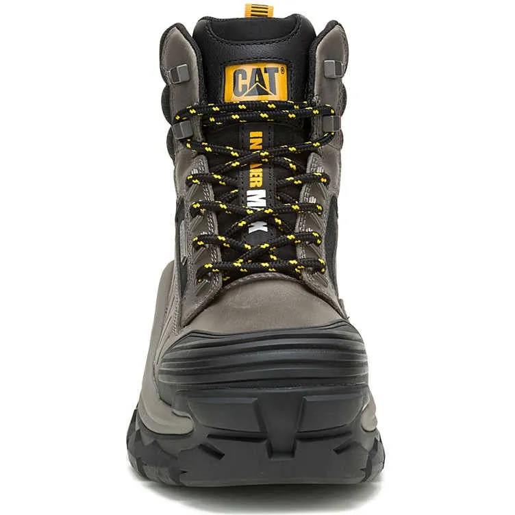 Cat Men's Invader Mid Vent Comp Toe WP Slip Resistant Work Boot -Black- P91756