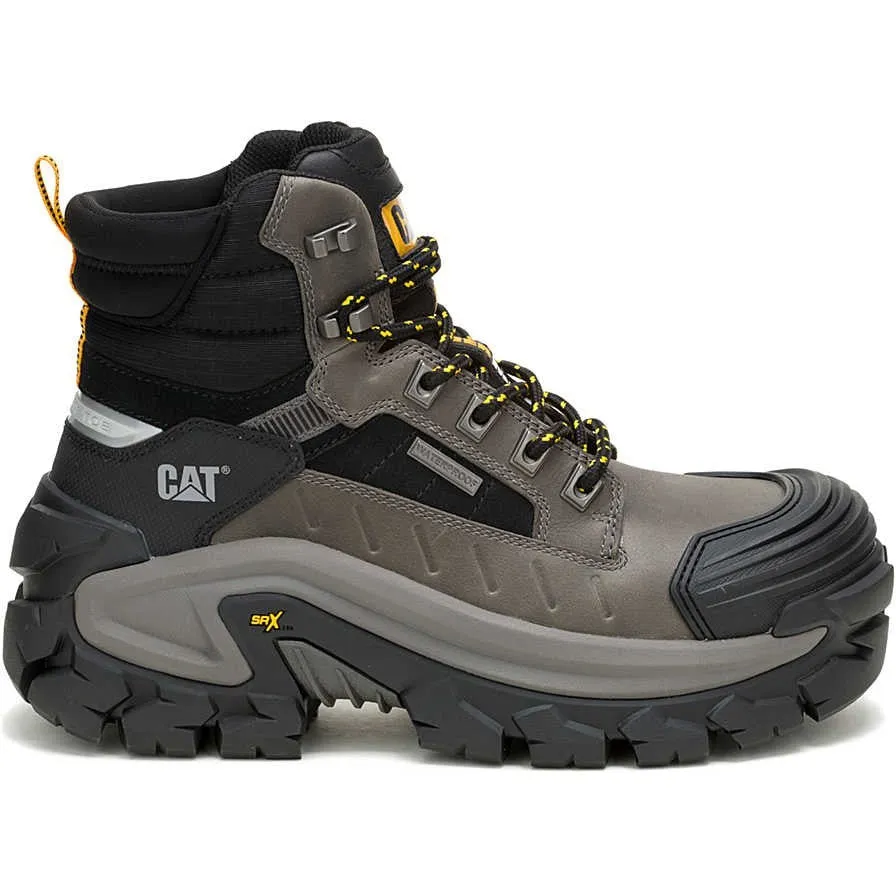 Cat Men's Invader Mid Vent Comp Toe WP Slip Resistant Work Boot -Black- P91756