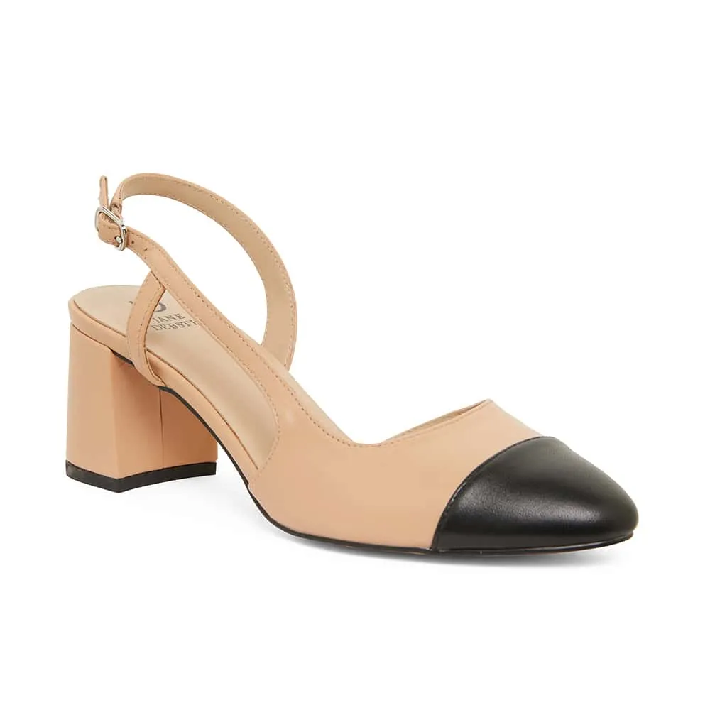 Chapter Heel in Black And Camel Leather