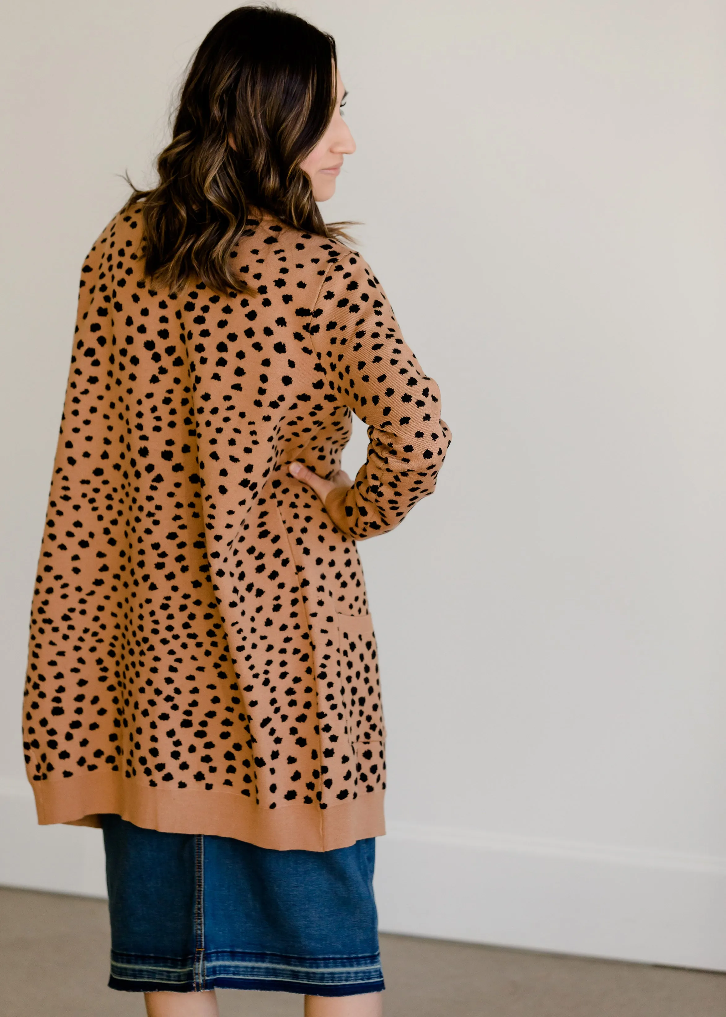 Cheetah Print Open Front Cardigan - FINAL SALE