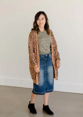 Cheetah Print Open Front Cardigan - FINAL SALE