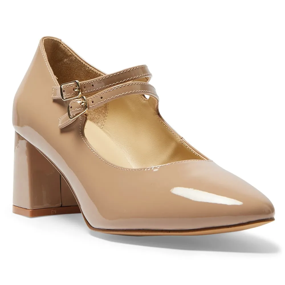 Claire Heel in Blush Patent Patent