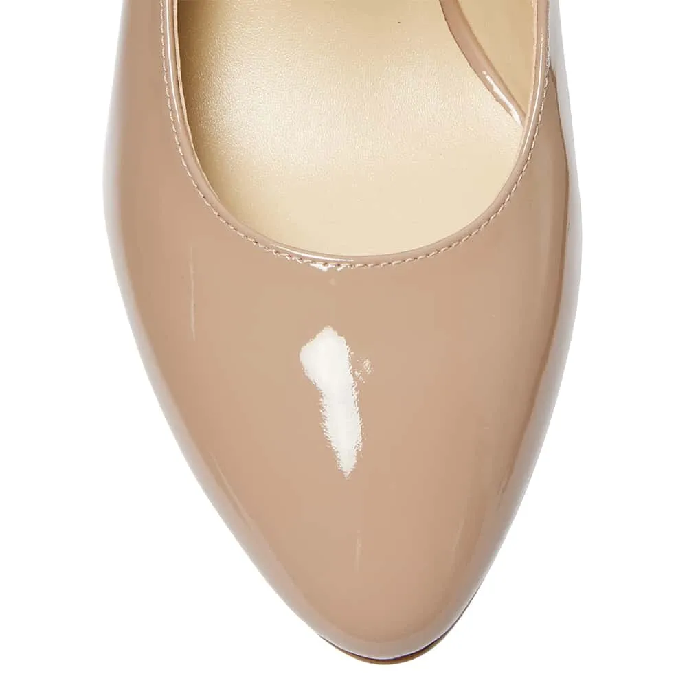 Claire Heel in Blush Patent Patent