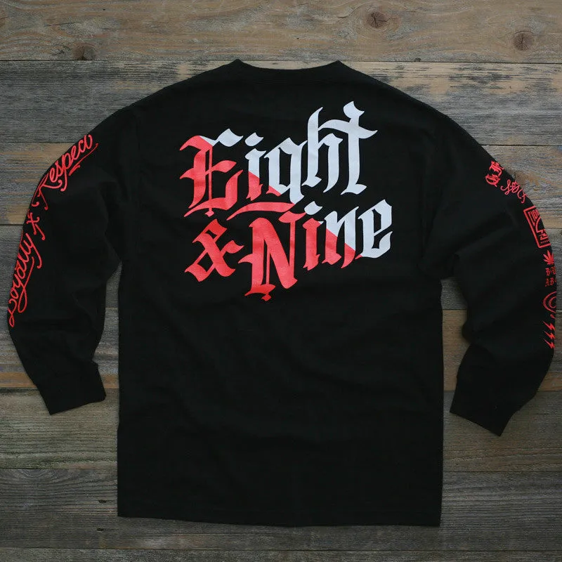 Club Life Jersey Tee Black Infrared L/S