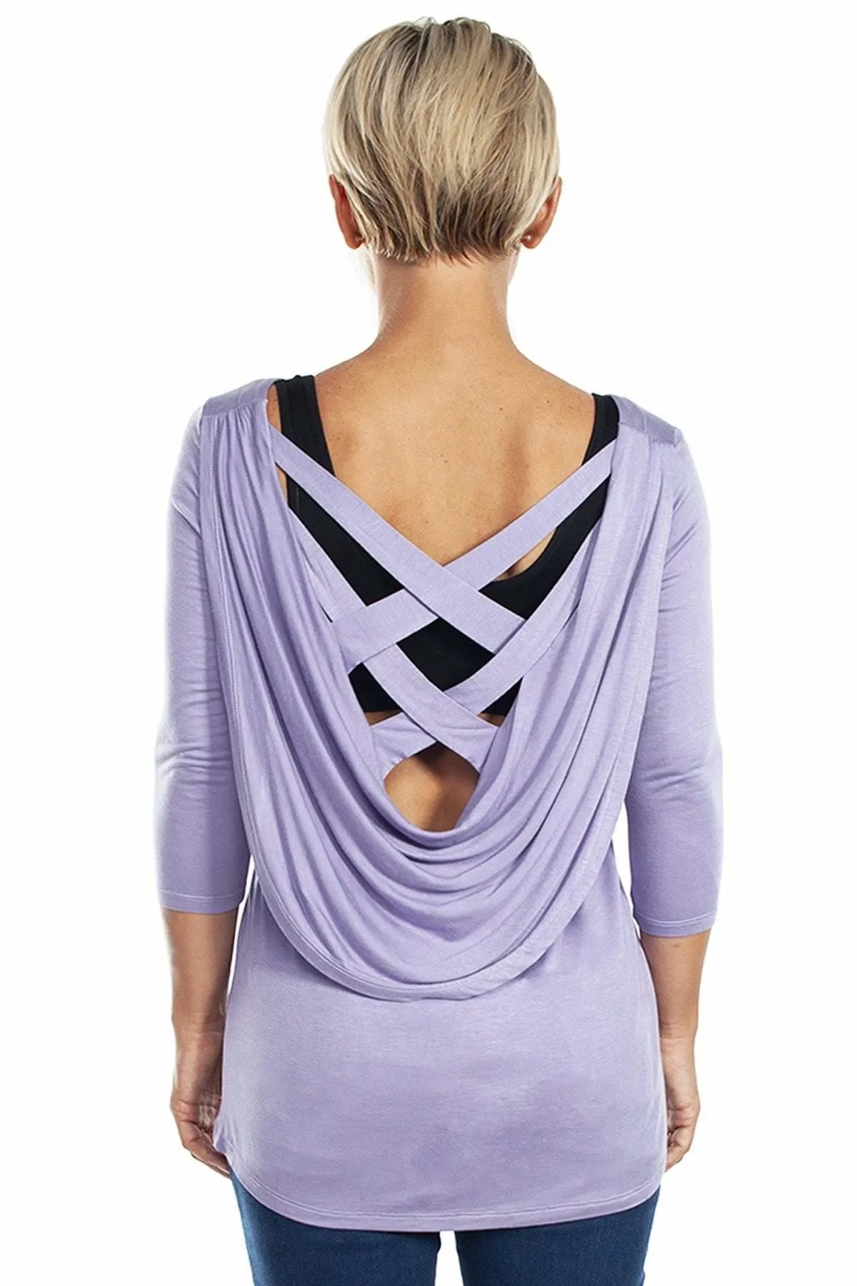 Criss Drape Cross Back Top - FINAL SALE