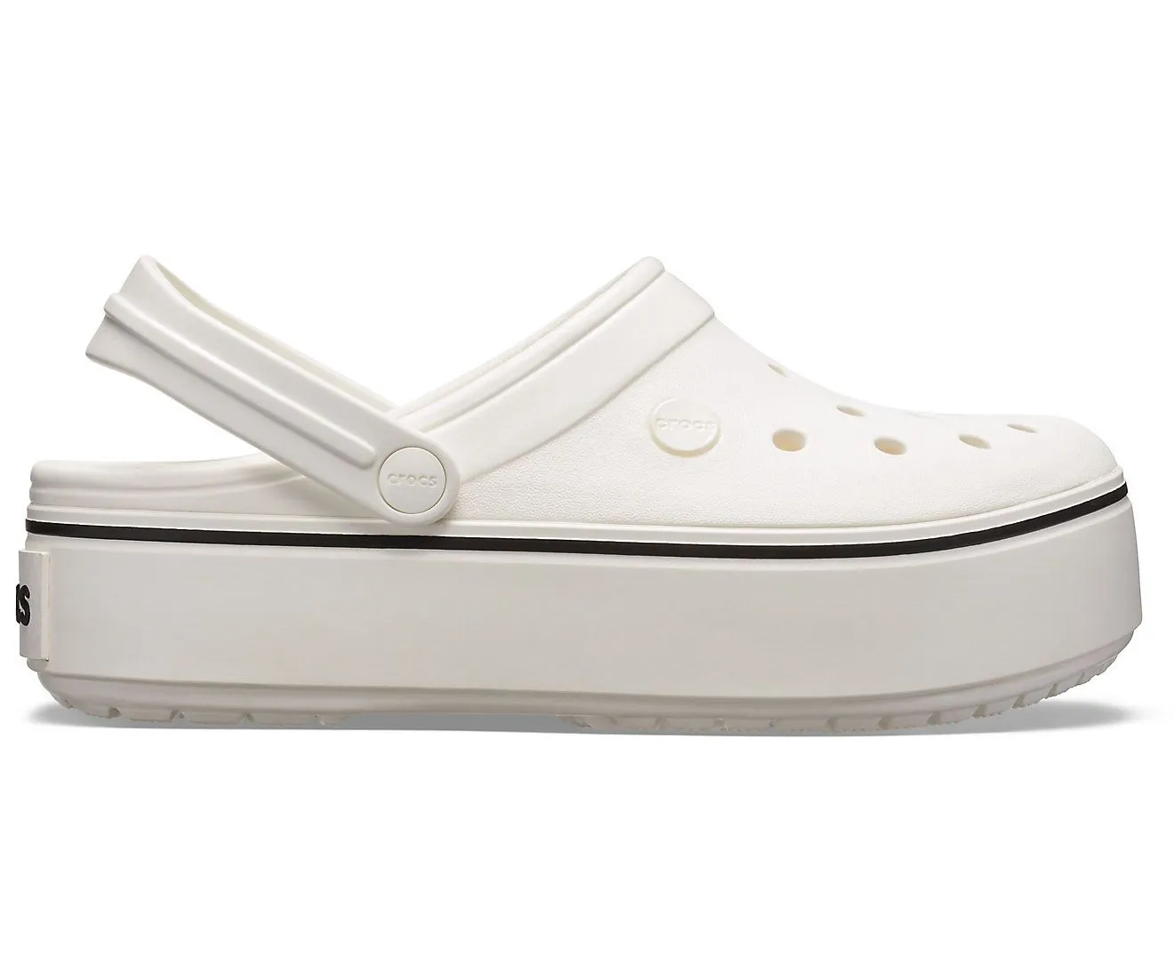 Crocband Platform White Unisex Clog-205434-143