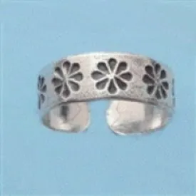 Daisy Sterling Silver Toe Ring