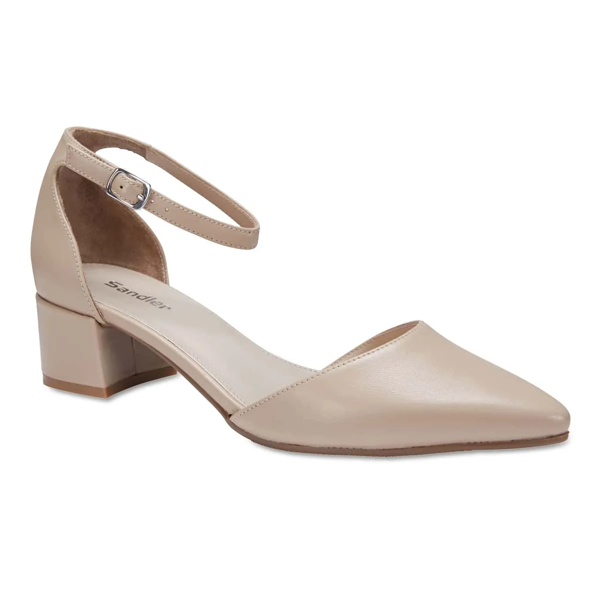 Dash Heel in Nude Leather