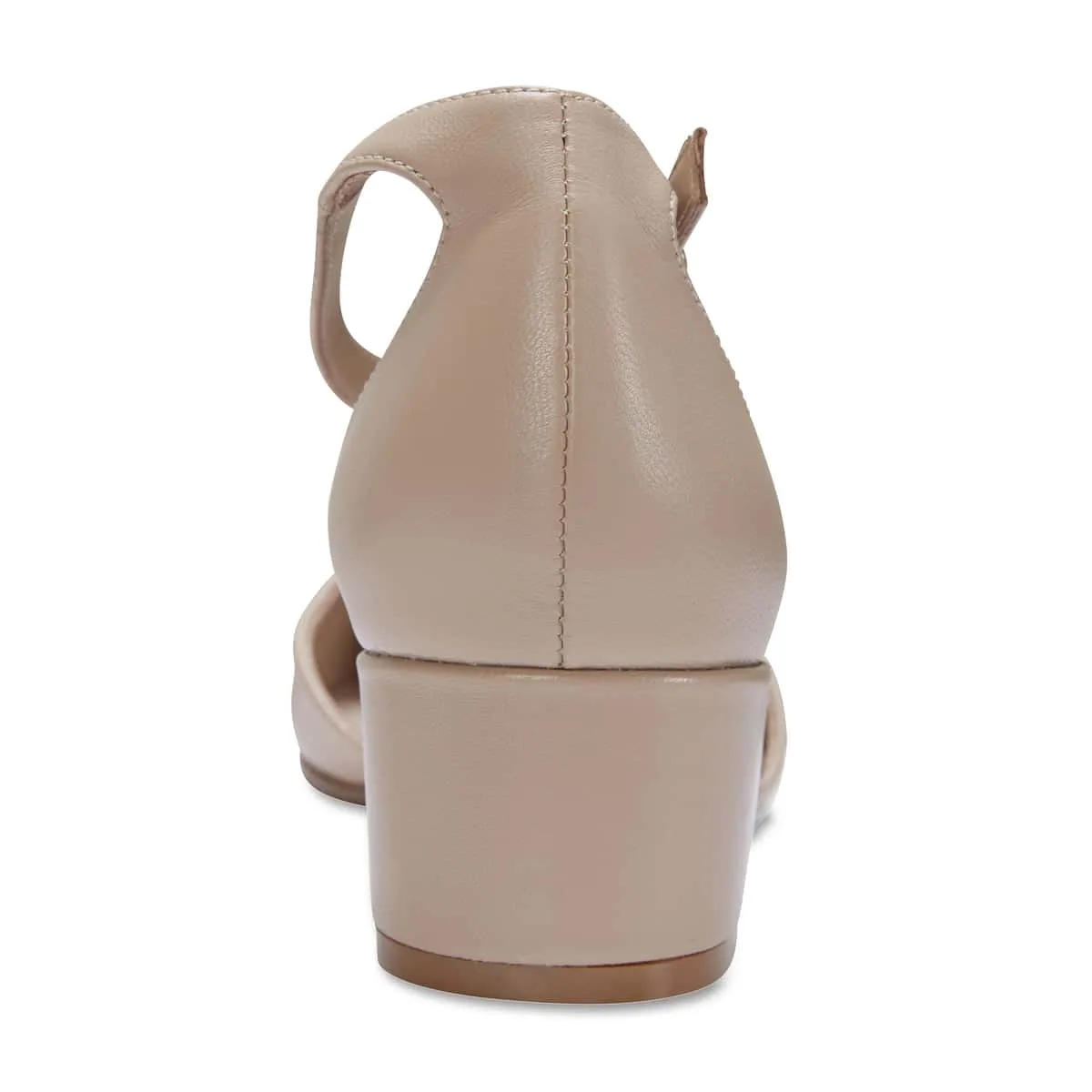 Dash Heel in Nude Leather