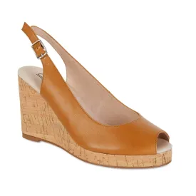 Davina Heel in Light Tan Leather