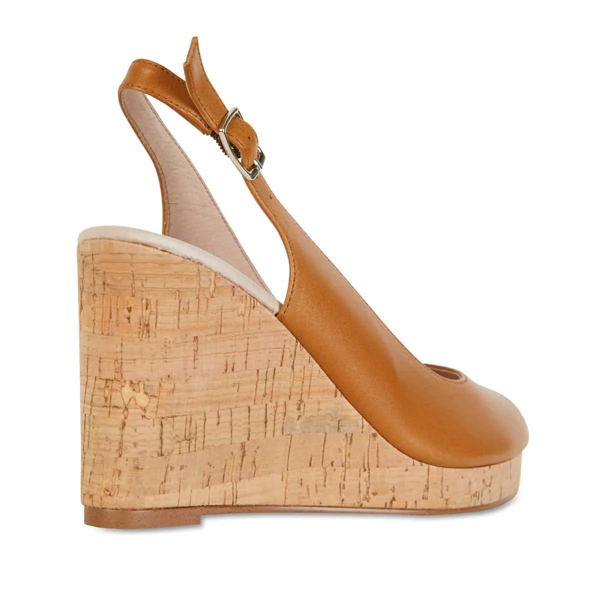 Davina Heel in Light Tan Leather