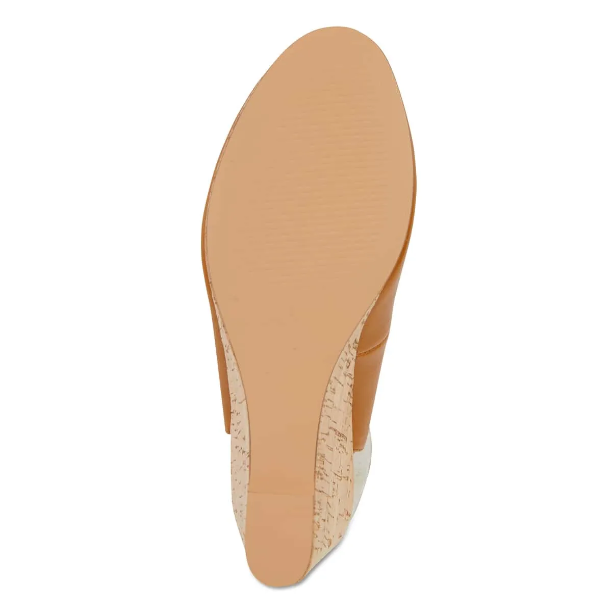 Davina Heel in Light Tan Leather