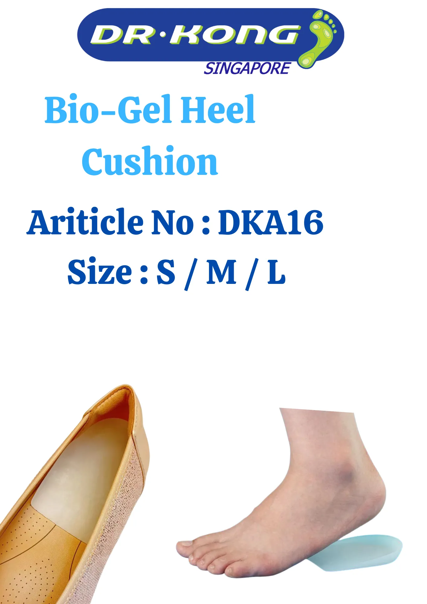 DR.KONG BIO-GEL HEEL CUSHION ACCESSORIES DK-DKA16(RP : $19.90)