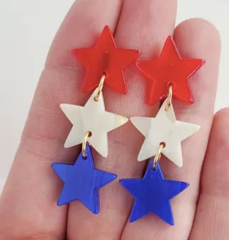 Earrings - Star Spangled Dangles