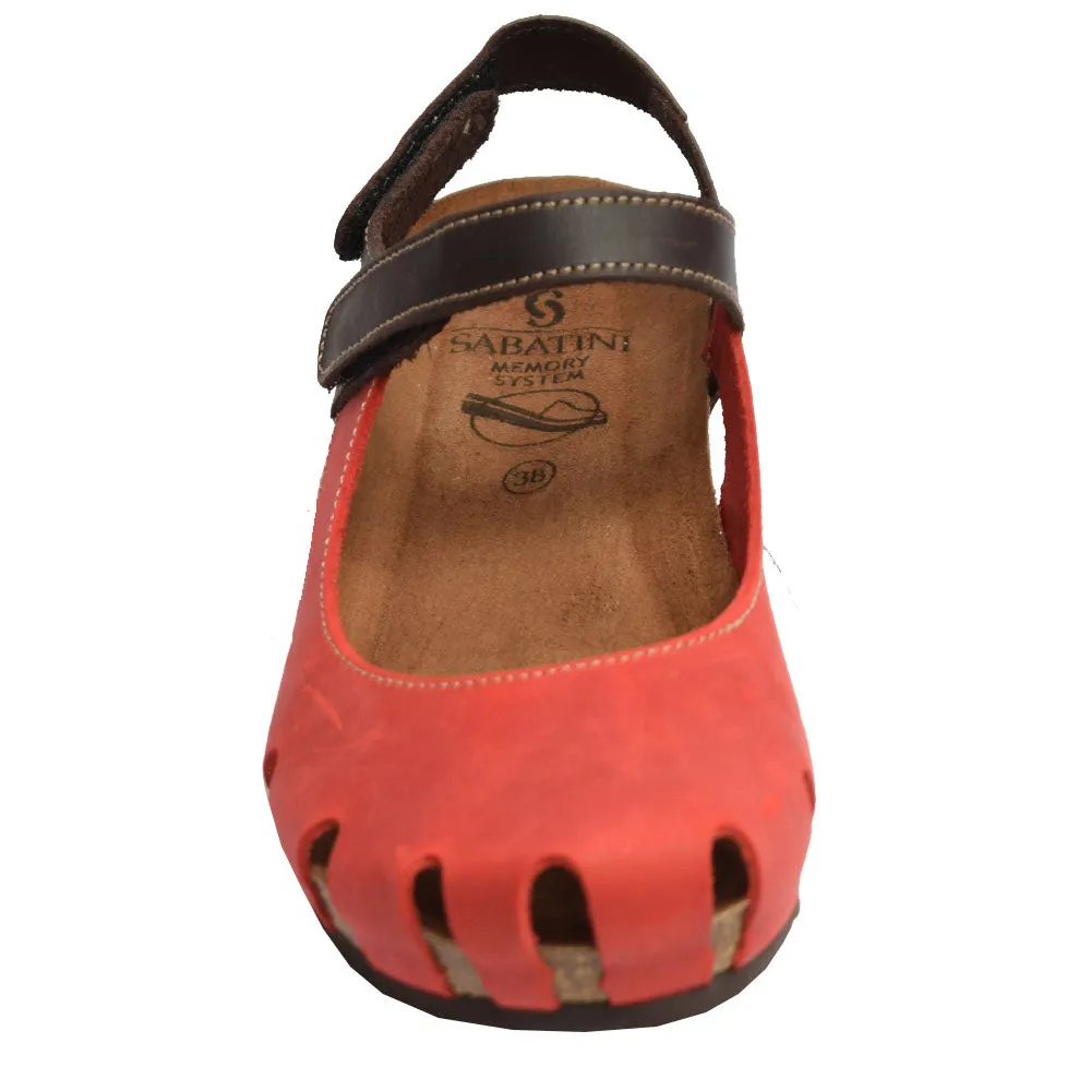 Emanuela Clog Red/Brown