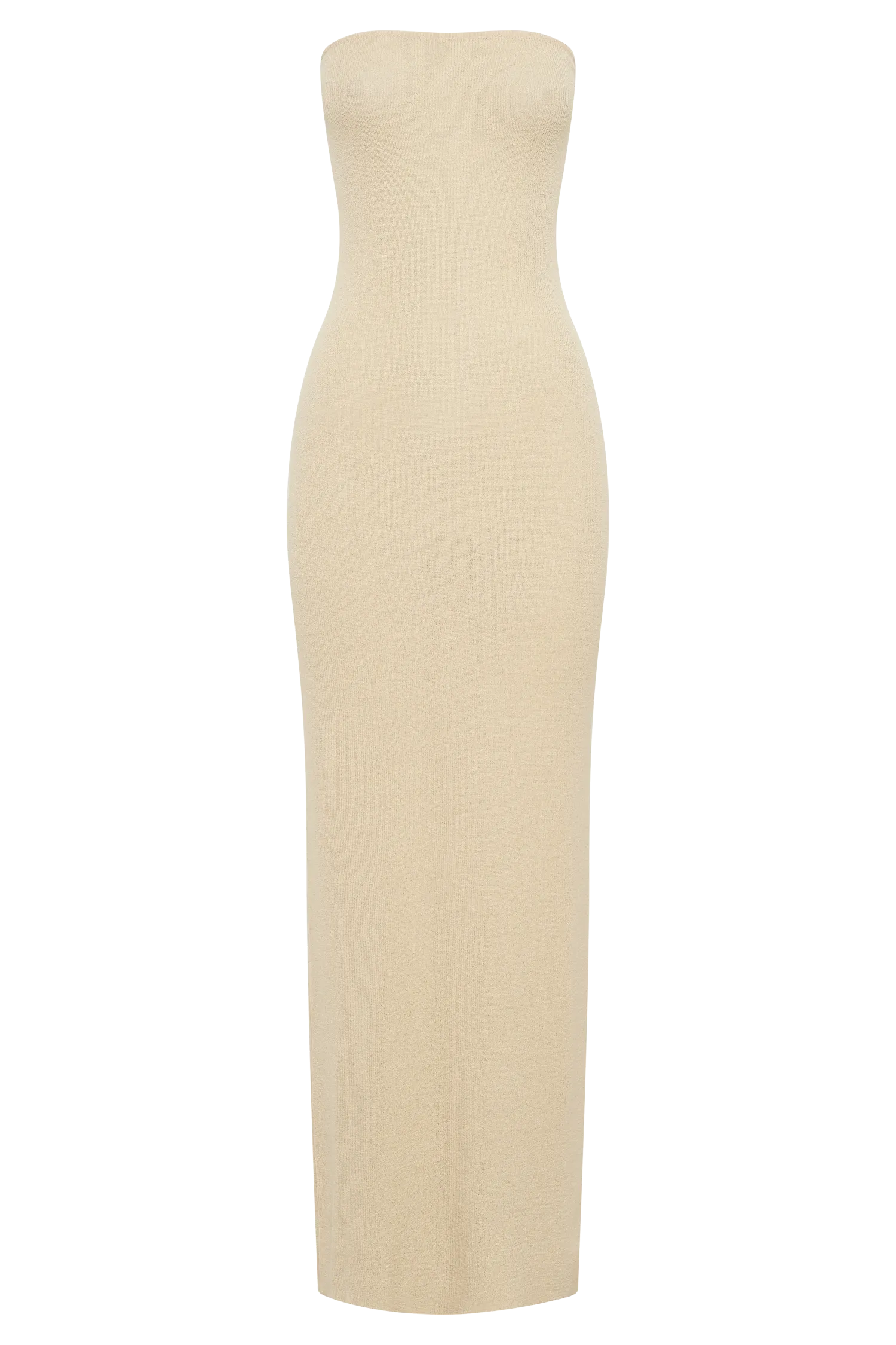 Emmy Strapless Knit Maxi Dress - Wheat