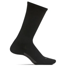 Feetures Classic Rib Cushion Crew in Black (Men's)