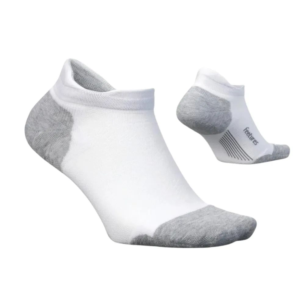 Feetures Elite Max Cushion No Show Tab White Socks (Women's)