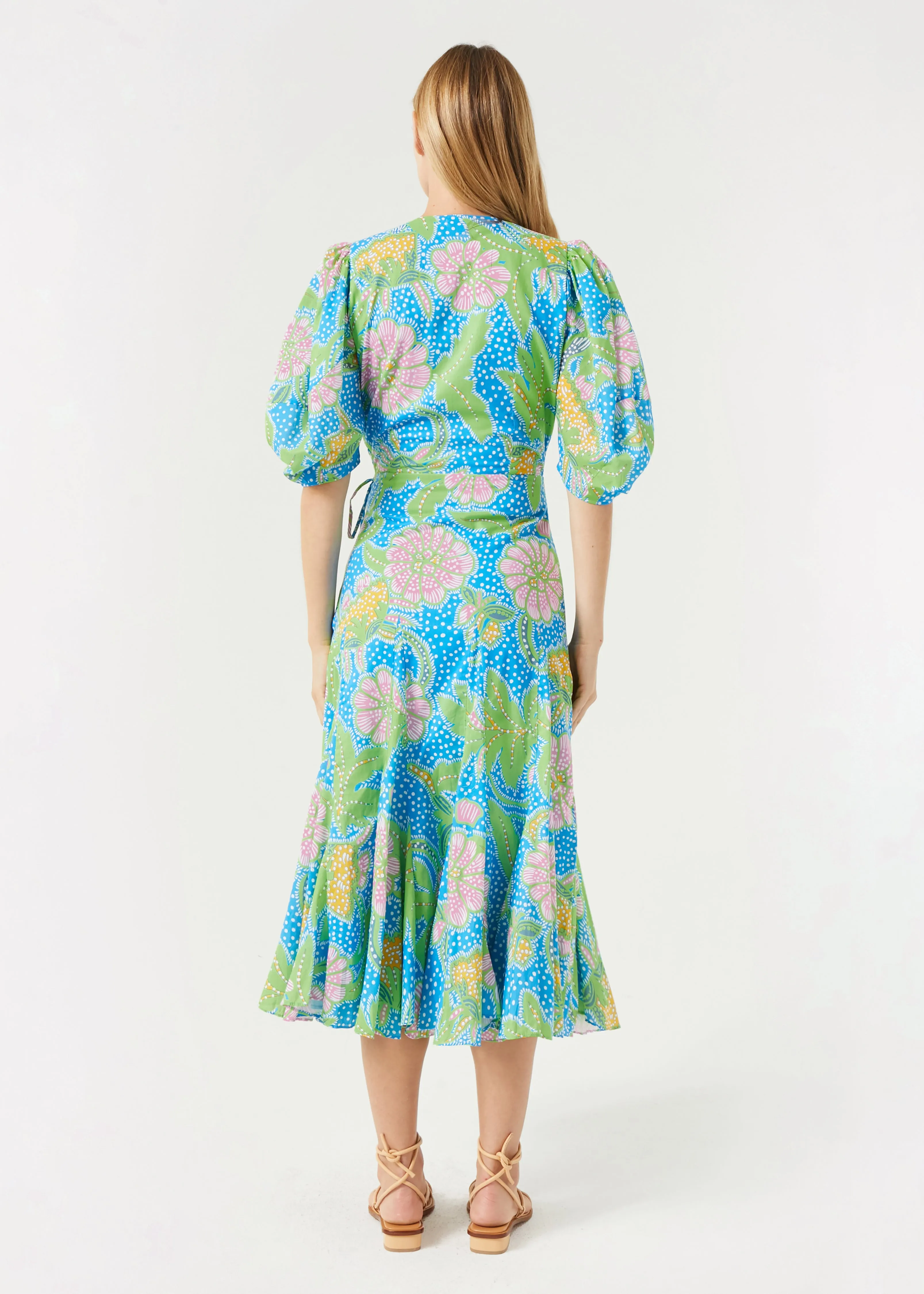 Fiona Dress | Blue Psychedelic Flower Grande