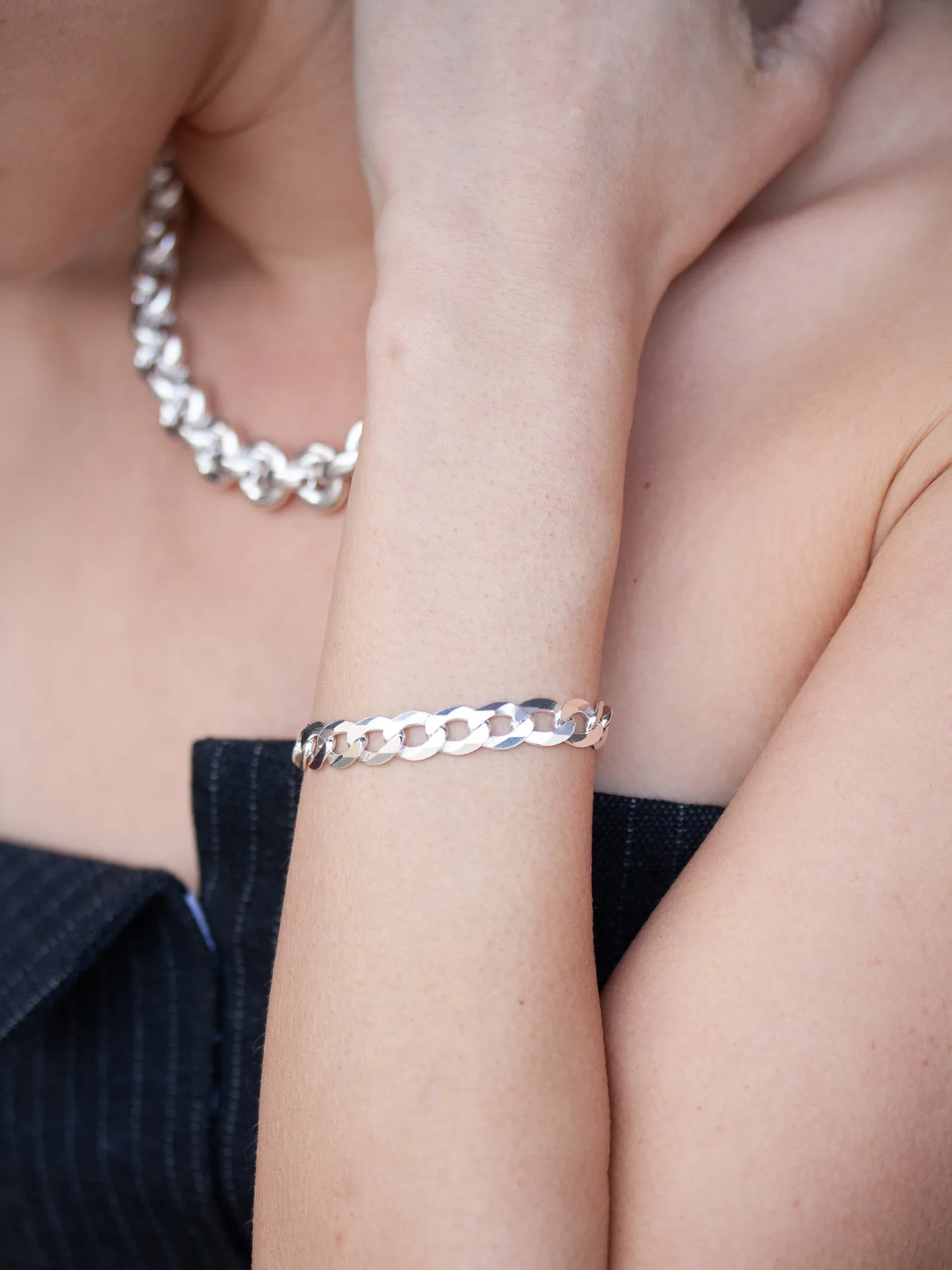 Flat Curb Chain Bracelet