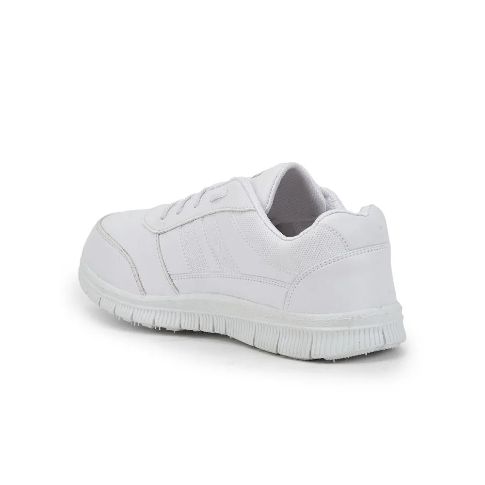 Force 10 By Liberty Kids GOLA-SCHL White School Lacing Shoes