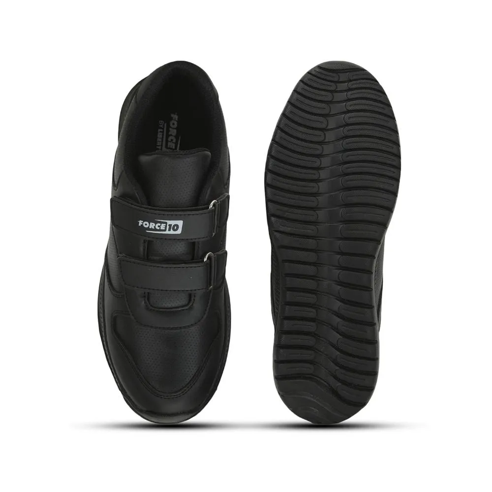 Force 10 School Non Lacing Shoes For Kids (Black) SKOLPRO-V By Liberty