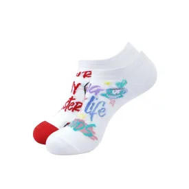 Friends You Are My Lobster & Living My Best Life With Friends Lowcut Socks For Women - White