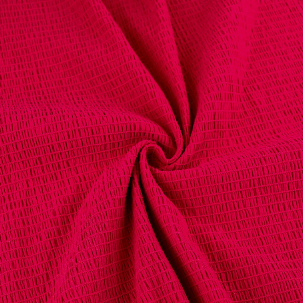 FS1154 Red Crinkle Fabric