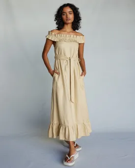 Gaia Linen Dress - Sand