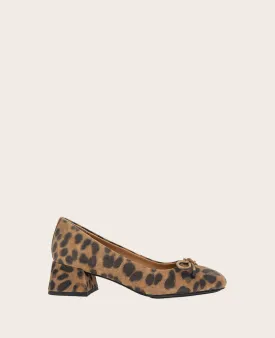 GENTLE SOULS - Lancine Suede Leopard Bow Heel