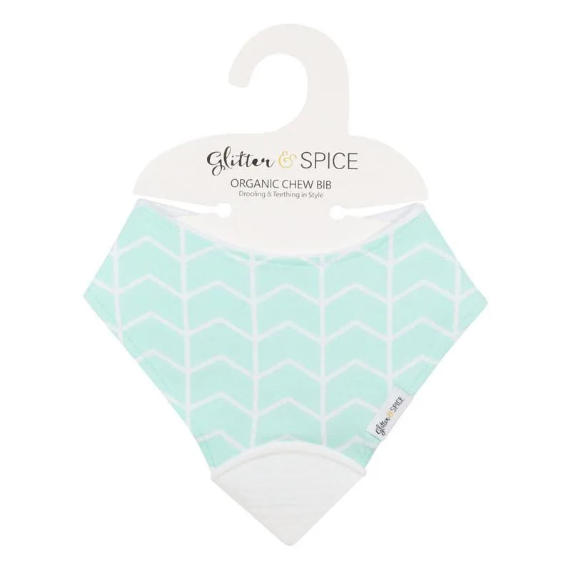 Glitter & Spice Organic Chew Bib - Mint Daiquiri