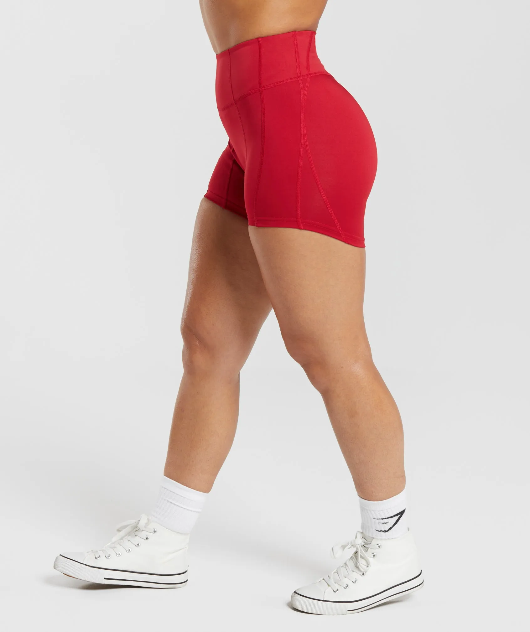 GS Power High Rise Shorts - Carmine Red