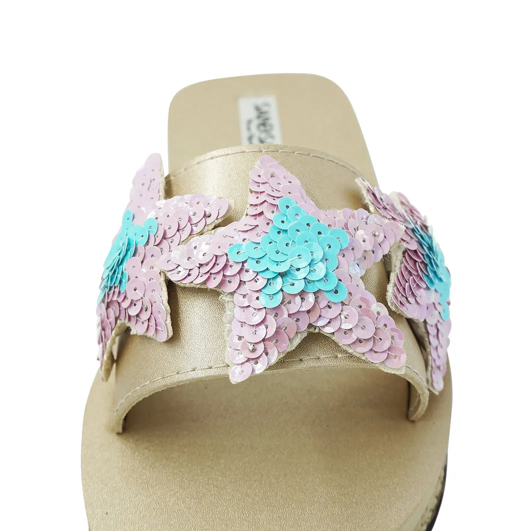 Hamptons Blue Stars - women’s Espadrille Flat