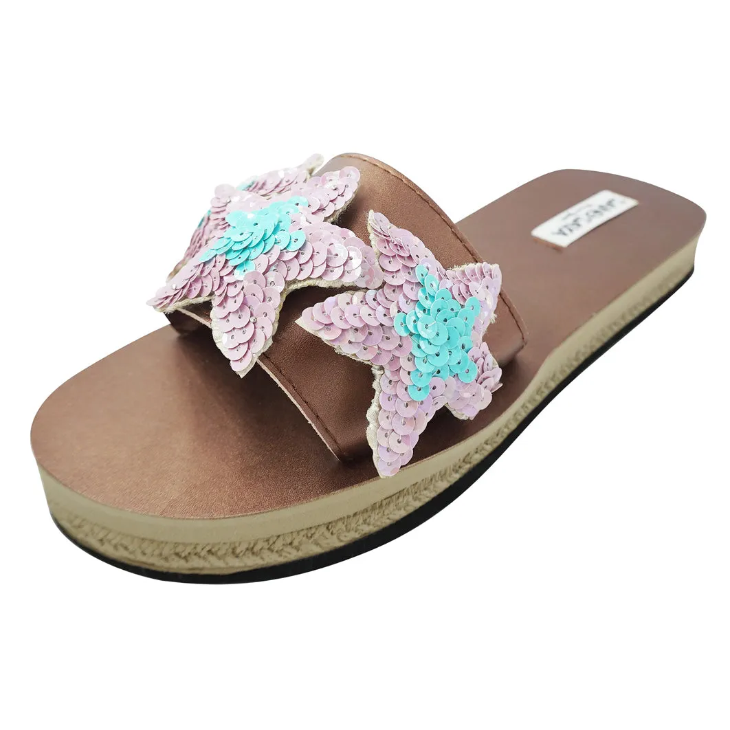 Hamptons Blue Stars - women’s Espadrille Flat