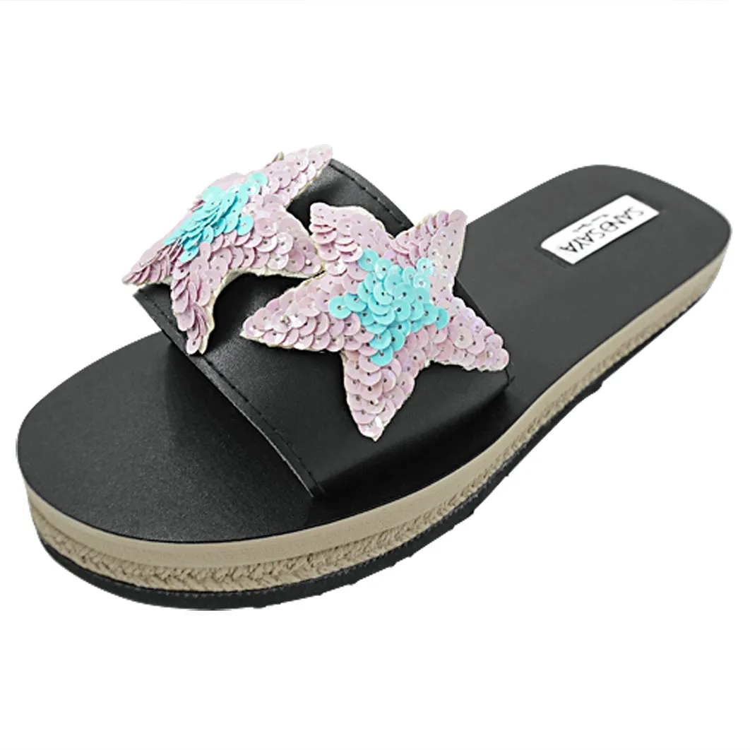 Hamptons Blue Stars - women’s Espadrille Flat