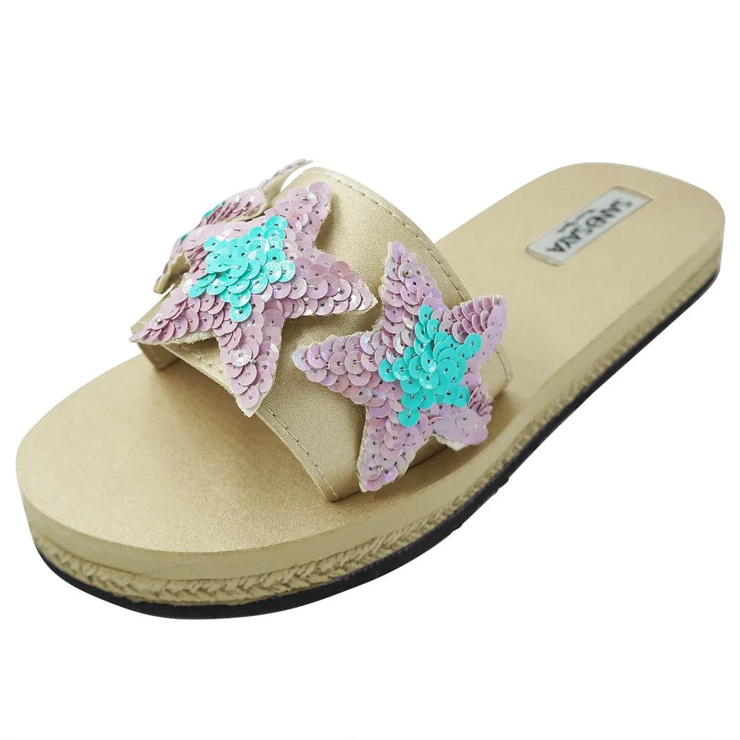 Hamptons Blue Stars - women’s Espadrille Flat